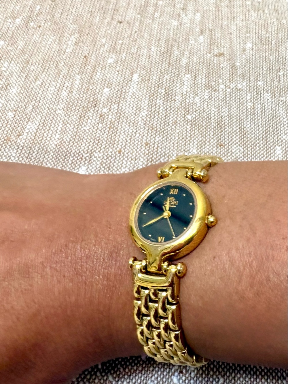 Fiori Finessa Womens Gold Tone Watch Black Dial Swiss Movt 32331 - Picture 13 of 13
